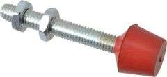 De-Sta-Co - M6 Carbon Steel Cap Tip Clamp Spindle Assembly - 39.88mm Thread Length, 54.1mm OAL, Flat Tip Cap, 0.63" Tip Surface Diam, Use with Toggle Clamps - All Tool & Supply