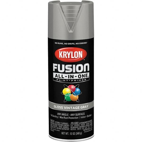 Krylon - Spray Paints Type: Acrylic Enamel Spray Paint Color: Vintage Gray - All Tool & Supply