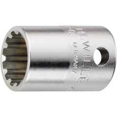 Specialty Sockets; Type: Spline Socket; Drive Size: 0.375 in; Socket Size: SP12; Insulated: No; Non-sparking: No; Tether Style: Not Tether Capable; Features: Thin wall; Finish/Coating: Chrome-Plated; Finish: Chrome-Plated; Drive Size: 0.375 in; Socket Typ