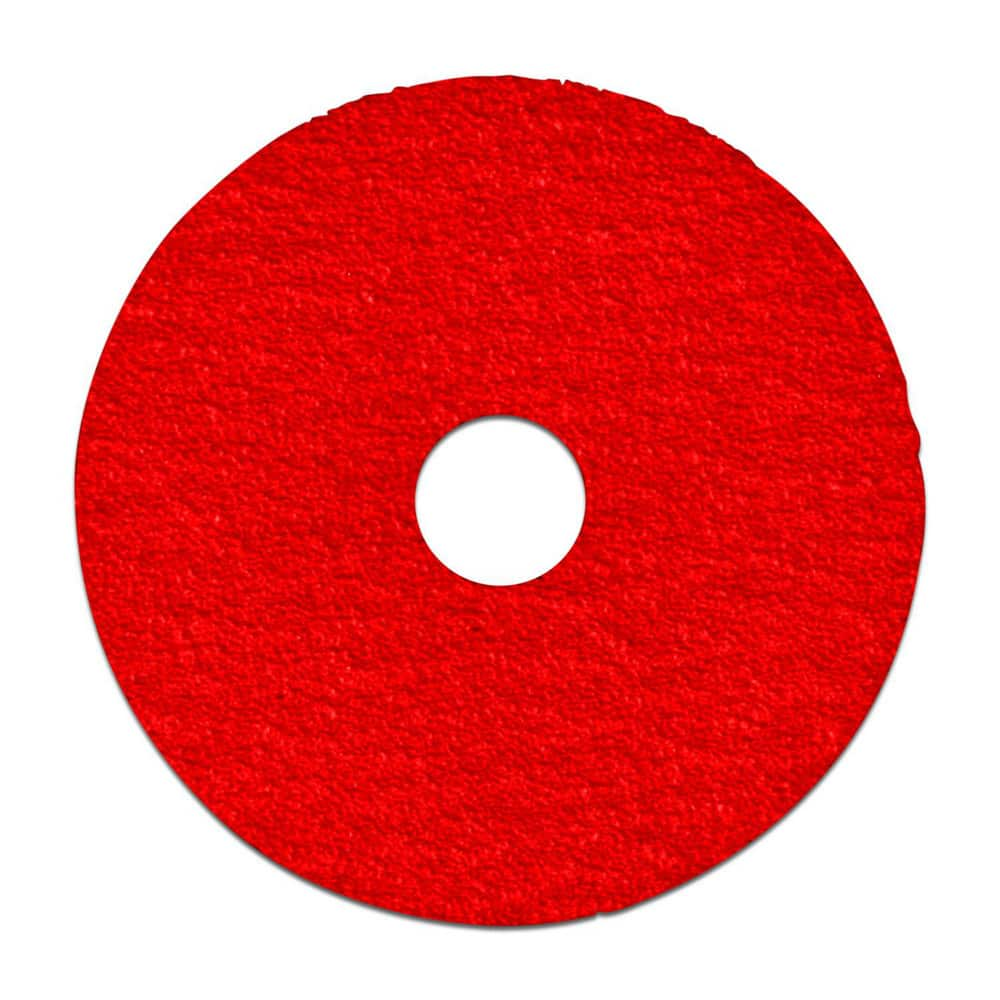 Fiber Discs; Abrasive Material: Aluminum Oxide; Grade: Extra Coarse; Center Hole Size (Inch): 7/8; Grit: 24; Backing Material: Rubber; Maximum Rpm: 13250.000; Disc Color: Red; Disc Diameter (Decimal Inch): 4-1/2; Package Quantity: 4 Pack