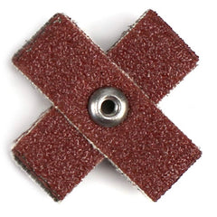 Superior Abrasives - Cross & Square Pads; Pad Type: Cross ; Abrasive Material: Aluminum Oxide ; Pad Width (Inch): 1/2 ; Pad Length (Inch): 1-1/2 ; Grit: 120 ; Grade: General Purpose - Exact Industrial Supply