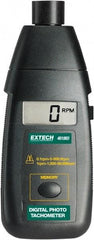 Extech - Accurate up to 0.05%, Noncontact Tachometer - 6.7 Inch Long x 2.8 Inch Wide x 1-1/2 Inch Meter Thick, 5 to 99,999 RPM Measurement - All Tool & Supply