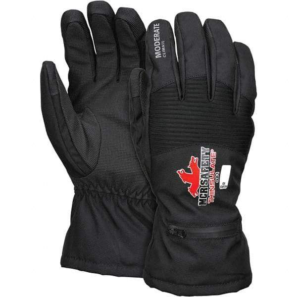 MCR Safety - Size M Synthetic Blend Work Gloves - For Cold Weather, Uncoated, Slip-On Cuff, Full Fingered, Black, Paired - All Tool & Supply