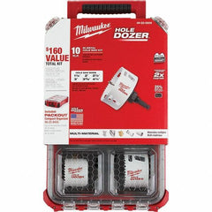 Milwaukee Tool - Hole Saw Kits Minimum Saw Diameter (Inch): 1-1/2 Maximum Saw Diameter (Inch): 4-1/4 - All Tool & Supply