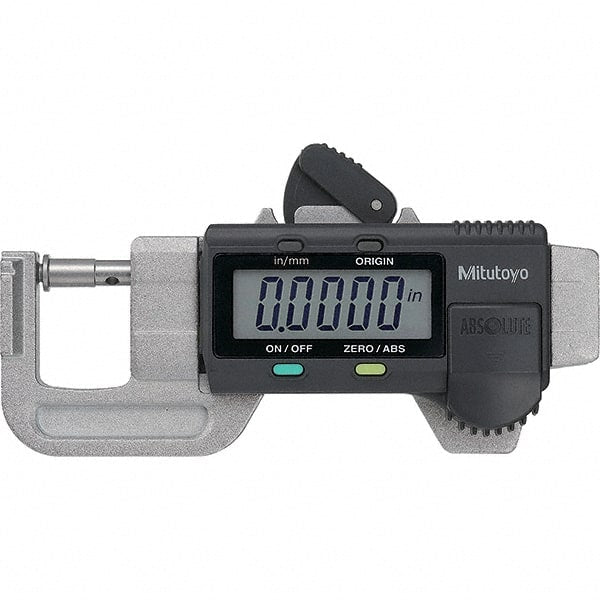 Mitutoyo - Electronic Thickness Gages Minimum Measurement (mm): 0.00 Minimum Measurement (Decimal Inch): 0.0000 - All Tool & Supply