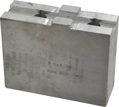 H & R Manufacturing - Tongue & Groove Attachment, Square Soft Lathe Chuck Jaw - Aluminum, 2.12" Btw Mount Hole Ctrs, 4-1/4" Long x 1-1/2" Wide x 3-3/8" High, 1/2" Groove - All Tool & Supply