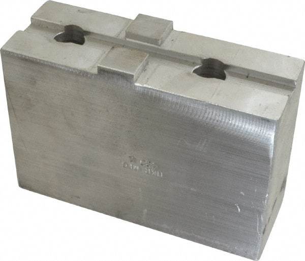 H & R Manufacturing - Tongue & Groove Attachment, Square Soft Lathe Chuck Jaw - Aluminum, 3" Btw Mount Hole Ctrs, 5-5/8" Long x 2" Wide x 3-3/16" High, 1/2" Groove - All Tool & Supply