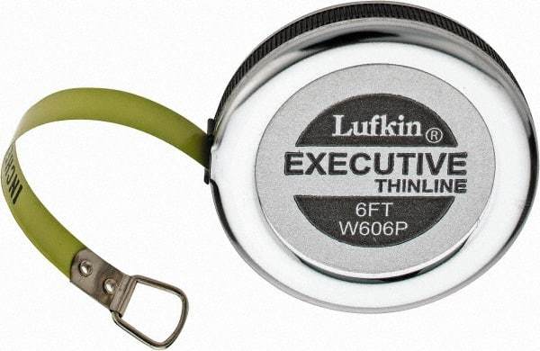 Lufkin - 1/16 Inch Graduation, 6 Ft Measurement, Steel Diameter Tape Measure - 1/4 Inch Wide - All Tool & Supply