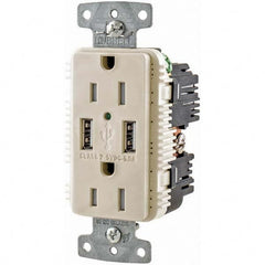 Hubbell Wiring Device-Kellems - USB Receptacles Number of USB Ports: 2 Number of Receptacles: 2 - All Tool & Supply