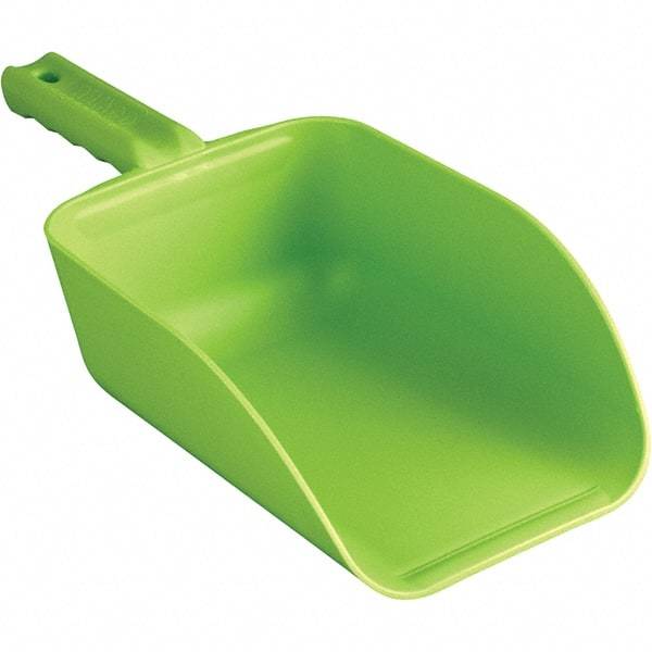 Remco - 82 oz Lime Polypropylene Flat Bottom Scoop - 5.9" Wide x 3.3" Deep Bowl, 4-1/2" Handle Length, 15.1" OAL - All Tool & Supply