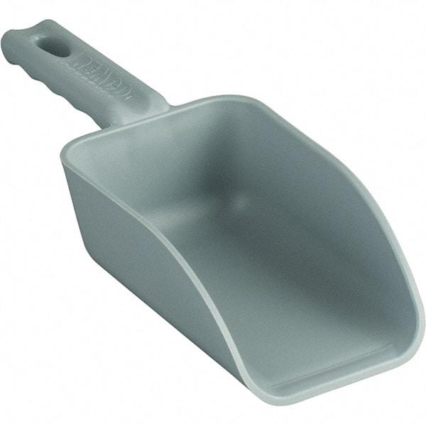 Remco - 16 oz Gray Polypropylene Flat Bottom Scoop - 3.2" Wide x 2" Deep Bowl, 3" Handle Length, 10.4" OAL - All Tool & Supply