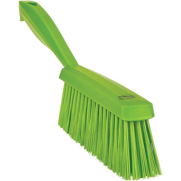 Vikan - 14" OAL, Polyester Staple Set Bench Brush - 2" Bristle Length, 6-3/8" Long Head, Straight Polypropylene Handle, Lime Green - All Tool & Supply