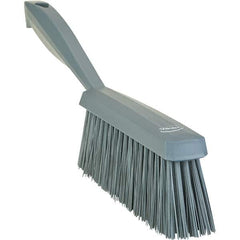 Vikan - 14" OAL, Polyester Staple Set Bench Brush - 2" Bristle Length, 6-3/8" Long Head, Straight Polypropylene Handle, Gray - All Tool & Supply