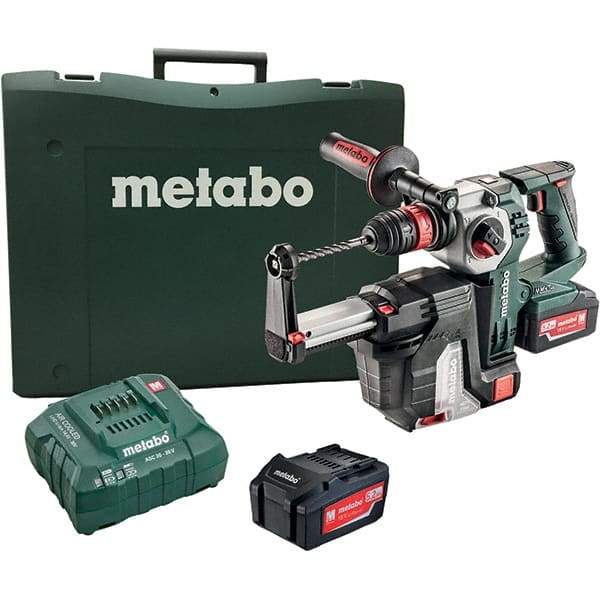 Metabo - 18 Volt 1" SDS-Plus Keyless Chuck Cordless Rotary Hammer - 4500 BPM, 1200 RPM, Reversible, D-Handle - All Tool & Supply