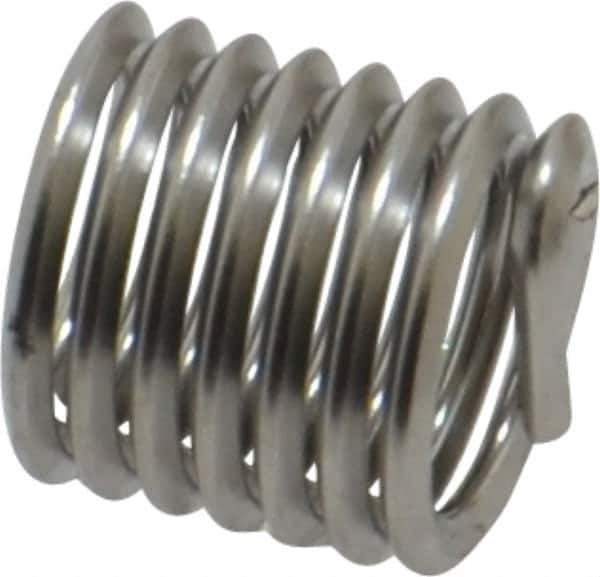 Recoil - 3/8-16 UNC, 0.562" OAL, Free Running Helical Insert - 7-1/4 Free Coils, Tanged, Stainless Steel, Bright Finish, 1-1/2D Insert Length - All Tool & Supply