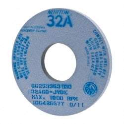 Norton - 14" Diam x 5" Hole x 1" Thick, J Hardness, 60 Grit Surface Grinding Wheel - Aluminum Oxide, Type 1, Medium Grade, 1,800 Max RPM, Vitrified Bond, No Recess - All Tool & Supply