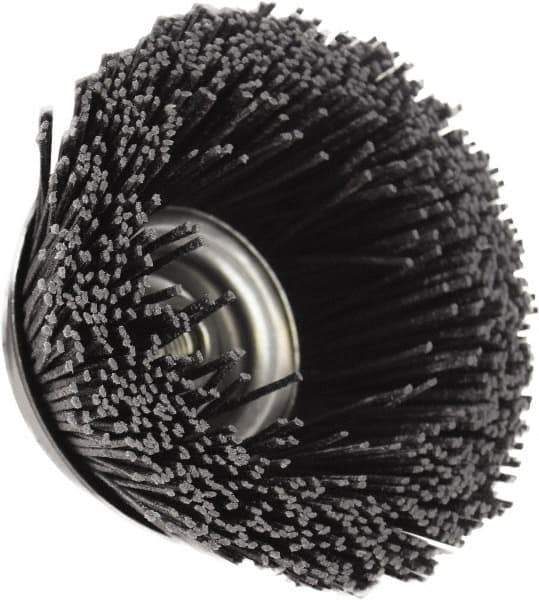 Osborn - 4" Diam, 5/8-11 Threaded Arbor, Silicon Carbide Fill Cup Brush - Silicon Carbide Abrasive Material, 1-1/2" Trim Length, 6,000 Max RPM - All Tool & Supply