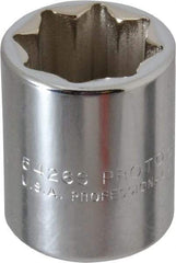 Proto - 13/16", 1/2" Drive, Standard Hand Socket - 8 Points, 1-5/8" OAL, Alloy Steel, Chrome Finish - All Tool & Supply