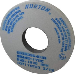 Norton - 14" Diam x 5" Hole x 1-1/2" Thick, I Hardness, 46 Grit Surface Grinding Wheel - Aluminum Oxide, Type 1, Coarse Grade, 1,800 Max RPM, Vitrified Bond, No Recess - All Tool & Supply