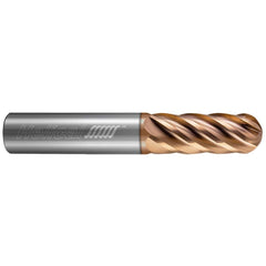 Ball End Mill:  0.5000″ Dia,  0.6250″ LOC,  6 Flute,  Solid Carbide N/A Tplus Coated,  Series  End Mills for Stainless & High Temp - 6 Flute - Ball - Variable Pitch