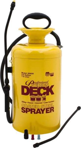 Chapin - 2 Gal Garden Hand Sprayer - Coated Steel Tank, Reinforced Hose, For Deck & Yard Applications - All Tool & Supply