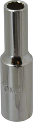 Proto - 1/2" Drive, Deep Hand Socket - 12 Points, 3-1/4" OAL, Chrome Finish - All Tool & Supply