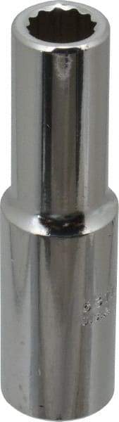 Proto - 1/2" Drive, Deep Hand Socket - 12 Points, 3-1/4" OAL, Chrome Finish - All Tool & Supply