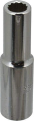 Proto - 1/2" Drive, Deep Hand Socket - 12 Points, 3-1/4" OAL, Chrome Finish - All Tool & Supply