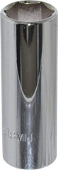 Proto - 3/8" Drive, Deep Hand Socket - 6 Points, 2-3/4" OAL, Chrome Finish - All Tool & Supply