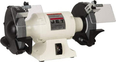 Jet - 10" Wheel Diam x 1" Wheel Width, 1-1/2 hp Grinder - 1" Arbor Hole Diam, 1 Phase, 1,725 Max RPM, 115 Volts - All Tool & Supply