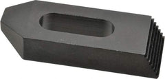 Jergens - 5/8" Stud, Low Carbon Steel, Plain Strap Clamp - 1-1/4" Travel, 4" OAL x 1-1/2" Wide x 3/4" High, Black Oxide Finish, Tapered Nose - All Tool & Supply