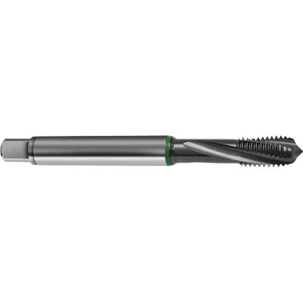 Guhring - M20x2.50 Metric 4 Flute 6H Bottoming Spiral Flute Tap - High Speed Steel, TiCN Finish, 140mm OAL, Right Hand Flute, Right Hand Thread, D6/D7, Series 4154 - All Tool & Supply