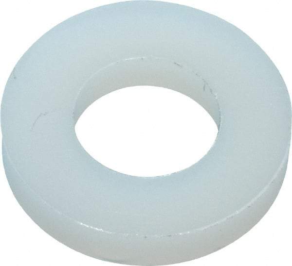 Made in USA - 1/4" Screw, Grade 6/6 Nylon Standard Flat Washer - 6.53mm ID x 1" OD, 2.36mm Thick - All Tool & Supply