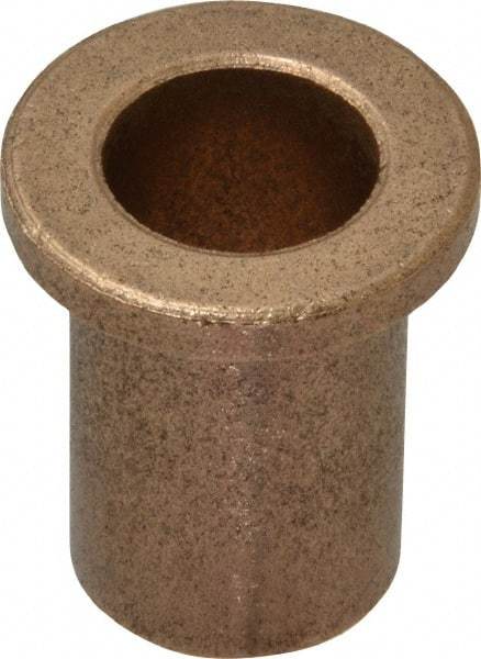 Boston Gear - 1/2" Inside x 5/8" Outside Diam, Oil Impregnated Bronze Sleeve Bearing - 7/8" Flange Outside Diam, 1/8" Flange Thickness, 1" OAL - All Tool & Supply