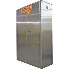 Securall Cabinets - Safety Cabinets Hazardous Chemical Type: Flammable and Combustible Liquids Color: Silver - All Tool & Supply