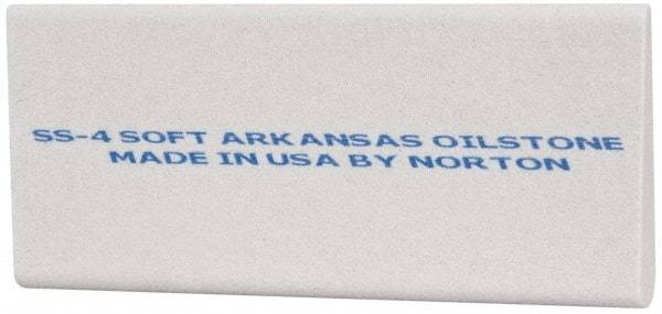 Norton - 4" Long x 1-3/4" Diam x 3/8" Thick, Novaculite Sharpening Stone - Round Edge Slip, Extra Fine Grade - All Tool & Supply