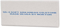 Norton - 4" Long x 1-3/4" Diam x 3/8" Thick, Novaculite Sharpening Stone - Round Edge Slip, Extra Fine Grade - All Tool & Supply