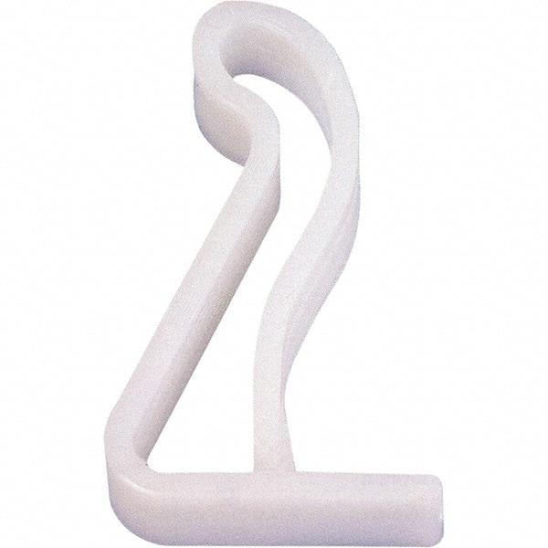 NMC - 1-1/2" Wide x 5" High Plastic Barricade Tape Clip - White - All Tool & Supply