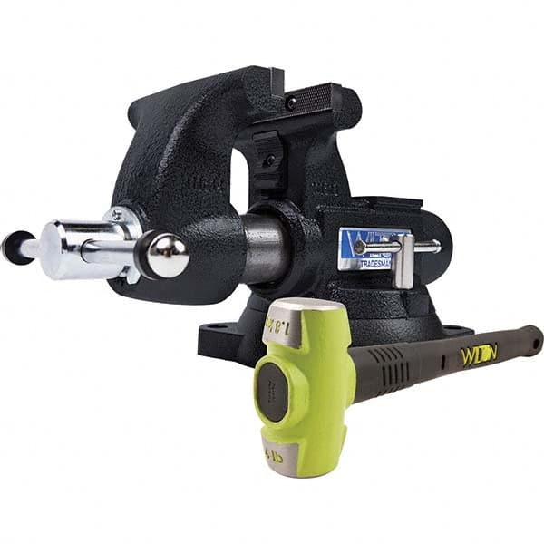 Wilton - 5-1/2" Jaw Width x 5" Jaw Opening, 3-3/4" Throat Depth, Bench & Pipe Combination Vise - All Tool & Supply