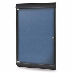 Ghent - Cork Bulletin Boards Style: Enclosed Bulletin Board Color: Navy - All Tool & Supply