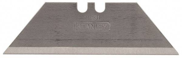 Stanley - 100 Piece Carbon Steel Utility Knife Blade - 2-7/16" OAL, 0.035" Blade Thickness - All Tool & Supply