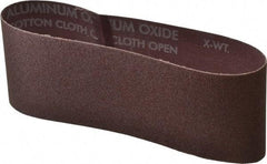 Norton - 3" Wide x 18" OAL, 80 Grit, Aluminum Oxide Abrasive Belt - Aluminum Oxide, Medium, Coated, X Weighted Cloth Backing, Series R228 - All Tool & Supply