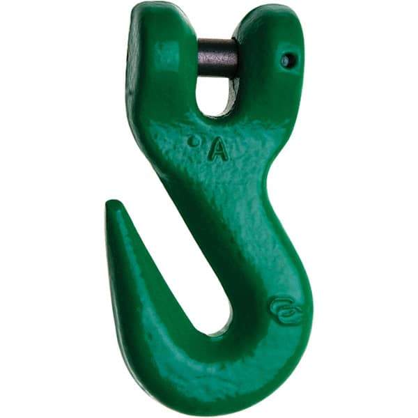 Campbell - 1/2" Chain Diam, 100 Chain Grade Clevis Hook - 15,000 Lb Capacity, 9/16" ID, 5/8" Pin Diam, 21/32" Hook Throat, 6-15/32" OAL, 3-1/2" Hook Width - All Tool & Supply