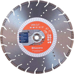 Husqvarna - 4" Diam, 5/8 & 7/8" Arbor Hole Diam, Continuous Edge Tooth Wet & Dry Cut Saw Blade - Diamond-Tipped, Fast Cutting Action, Standard Round Arbor - All Tool & Supply