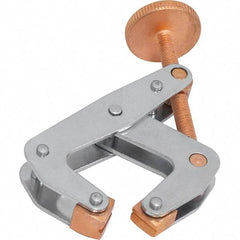 Kant Twist - 700 Lb, 2-1/2" Max Opening, 1-3/4" Open Throat Depth, 1-13/16" Closed Throat Depth, Cantilever Clamp - Copper Plated Steel Jaw, Round Handle, 7/8" Max Width - All Tool & Supply