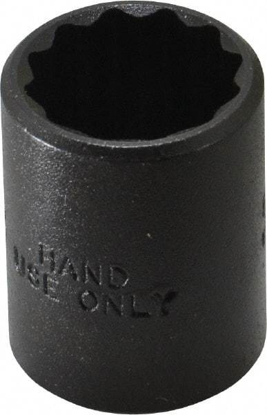 Proto - 5/8", 3/8" Drive, Standard Hand Socket - 12 Points, 1-1/8" OAL, Alloy Steel, Black Finish - All Tool & Supply