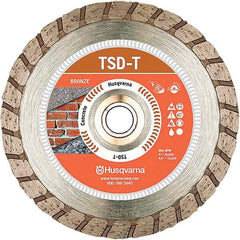 Husqvarna - 10" Diam, 5/8 & 7/8" Arbor Hole Diam, Continuous Edge Tooth Wet & Dry Cut Saw Blade - Diamond-Tipped, Fast Cutting & Smooth Action, Standard Round Arbor - All Tool & Supply