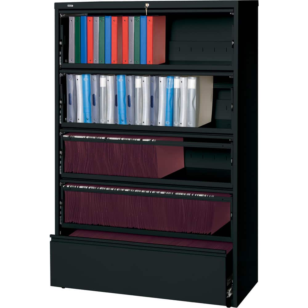 File Cabinets & Accessories; File Cabinet Type: Horizontal; Color: Black; Material: Steel; Number Of Drawers: 3.000