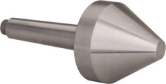 Riten - 2-1/8" Head Diam, Hardened Tool Steel Bull Nose Point Solid Dead Center - 2MT Morse Taper, 2-1/8" Point Diam, 1.4" Point Length - All Tool & Supply