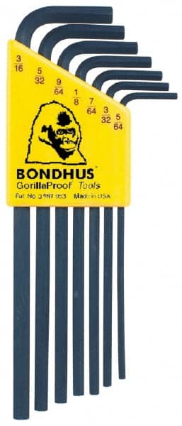 Bondhus - 7 Piece L-Key Hex Key Set - All Tool & Supply